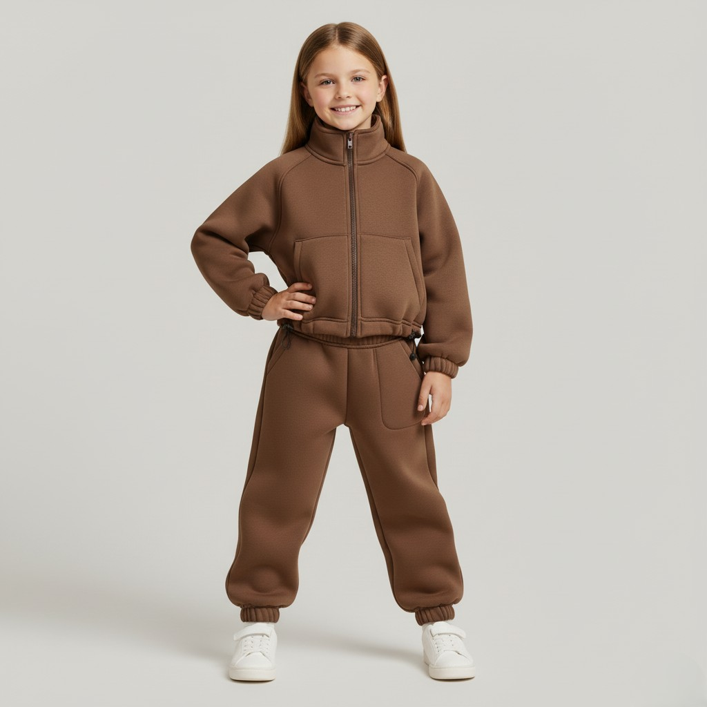 Warm Nest Plush Fleece Two-Piece Jogger Set