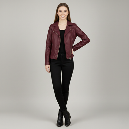 Women’s Faux Leather Moto Jacket