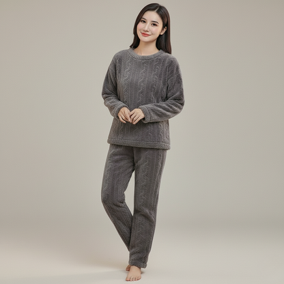 Women’s Thickened Flannel Pajama Set