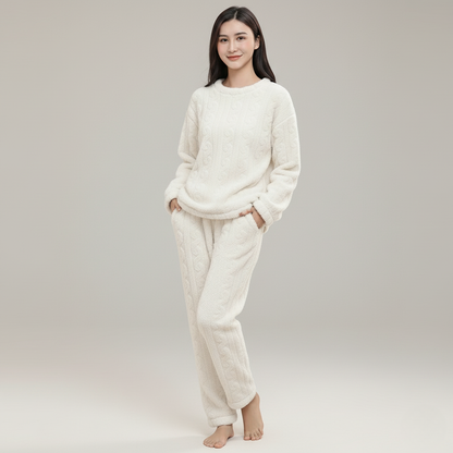 Women’s Thickened Flannel Pajama Set