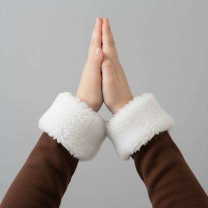 Thermal Ribbed Mock Neck Fleece Lined Top