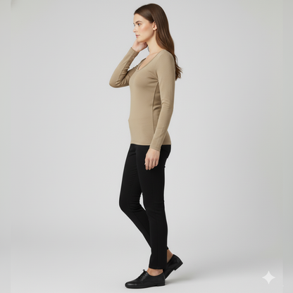 Women's Fleece-Lined Thermal Base Layer Top