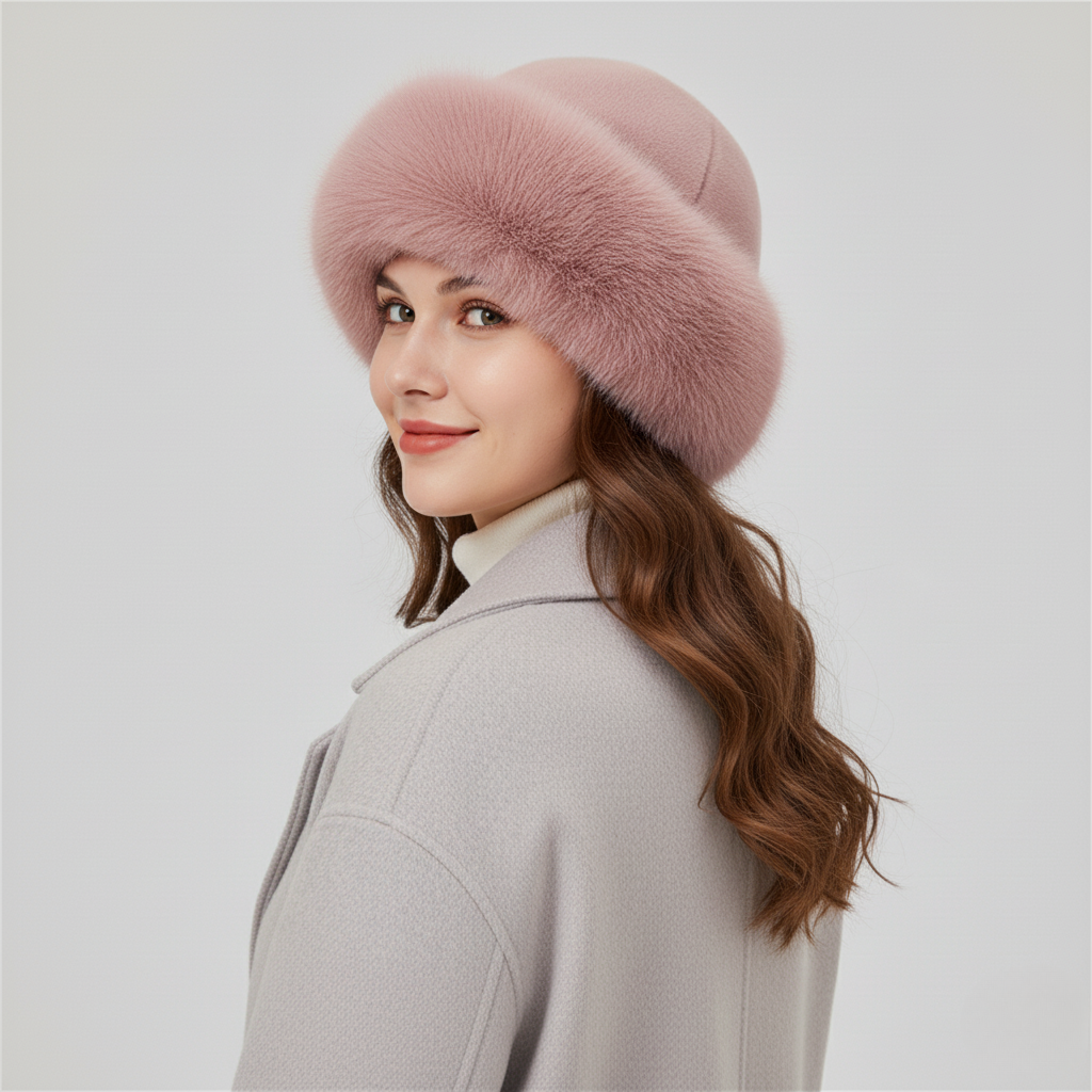 Thicken Plush Warm Fur Hat for Women
