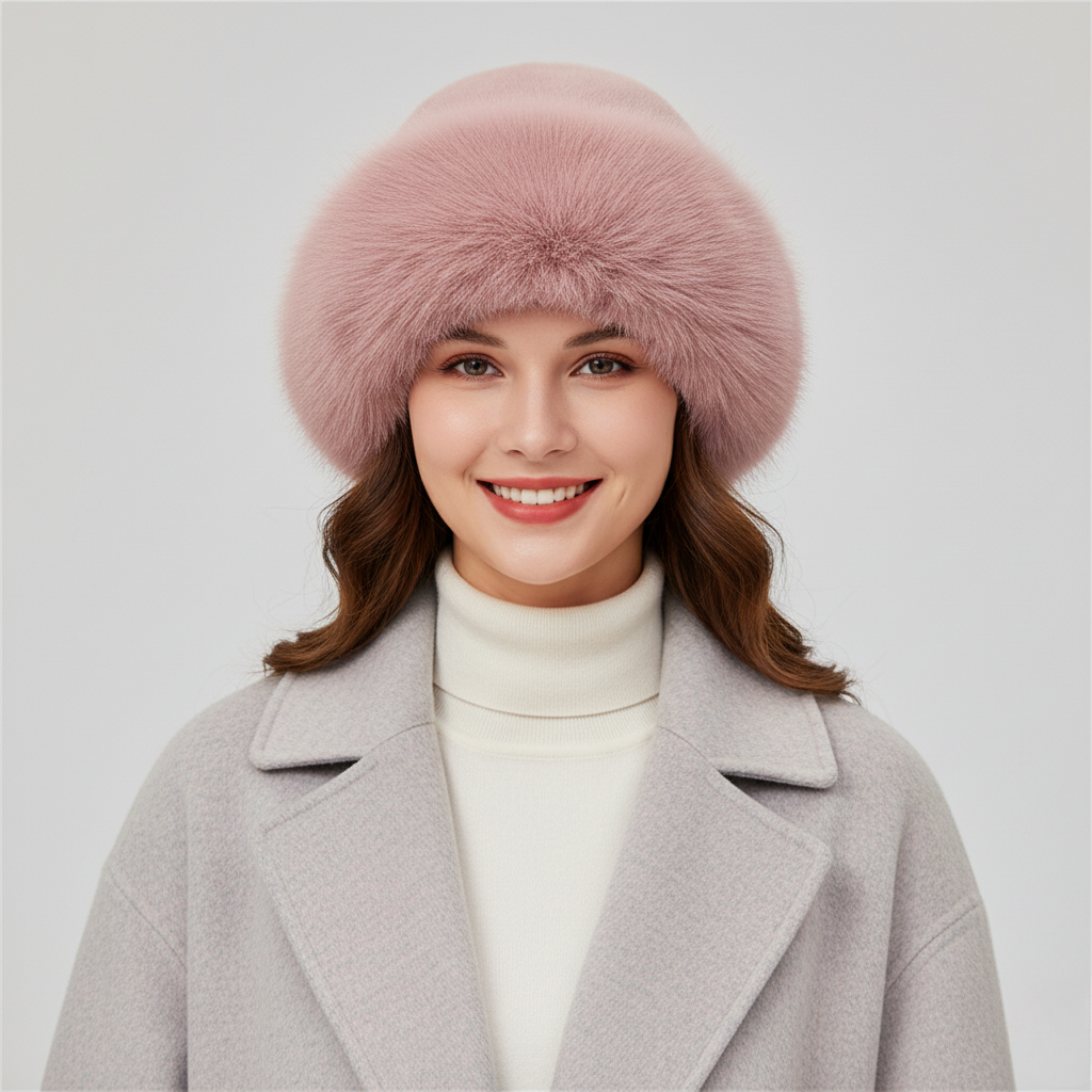 Thicken Plush Warm Fur Hat for Women