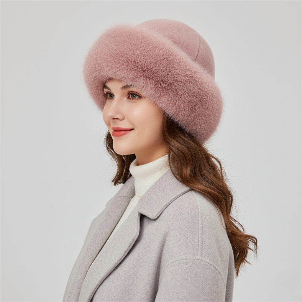 Thicken Plush Warm Fur Hat for Women