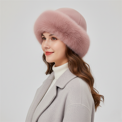 Thicken Plush Warm Fur Hat for Women